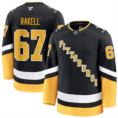 Men's Pittsburgh Penguins Rickard Rakell Authentic 2024-25 Alternate Black Stitched NHL Hockey Jersey