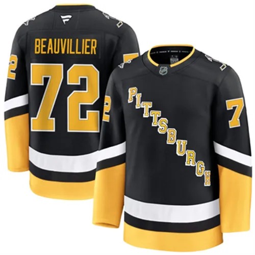 Men's Pittsburgh Penguins Anthony Beauvillier Authentic 2024-25 Alternate Black Stitched NHL Hockey Jersey