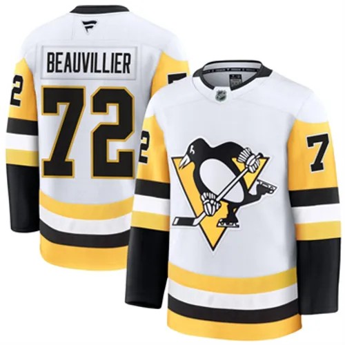 Men's Pittsburgh Penguins Anthony Beauvillier Authentic 2024-25 Away White Stitched NHL Hockey Jersey