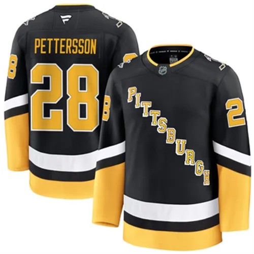 Men's Pittsburgh Penguins Marcus Pettersson Authentic 2024-25 Alternate Black Stitched NHL Hockey Jersey