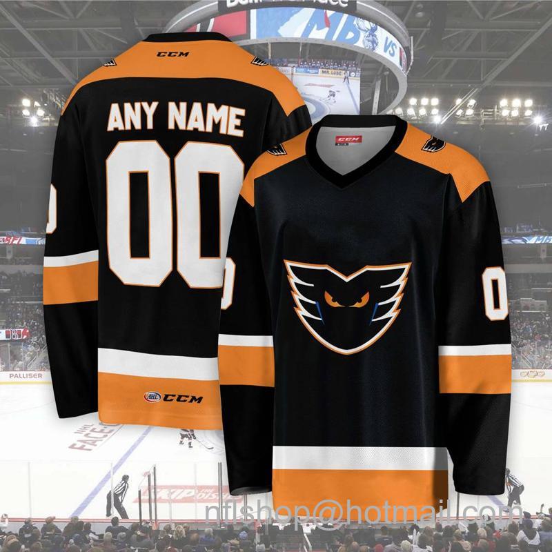 Lehigh Valley Phantoms Custom Black CCM Hockey Stitched Jersey
