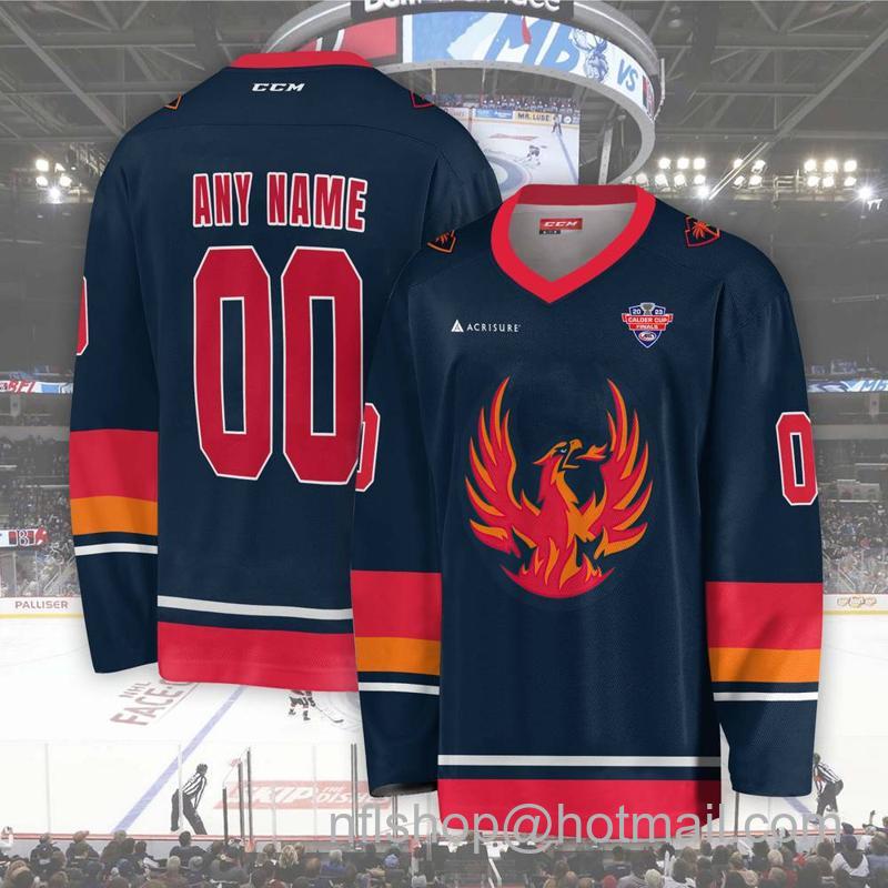 Coachella Valley Firebirds Custom Dark CCM Hockey Stitched Jersey