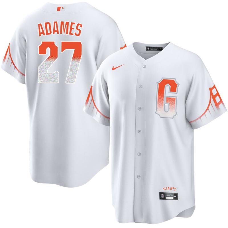 Men's San Francisco Giants #27 Willy Adames White City Connect Nike Stitched Baseball MLB Jersey