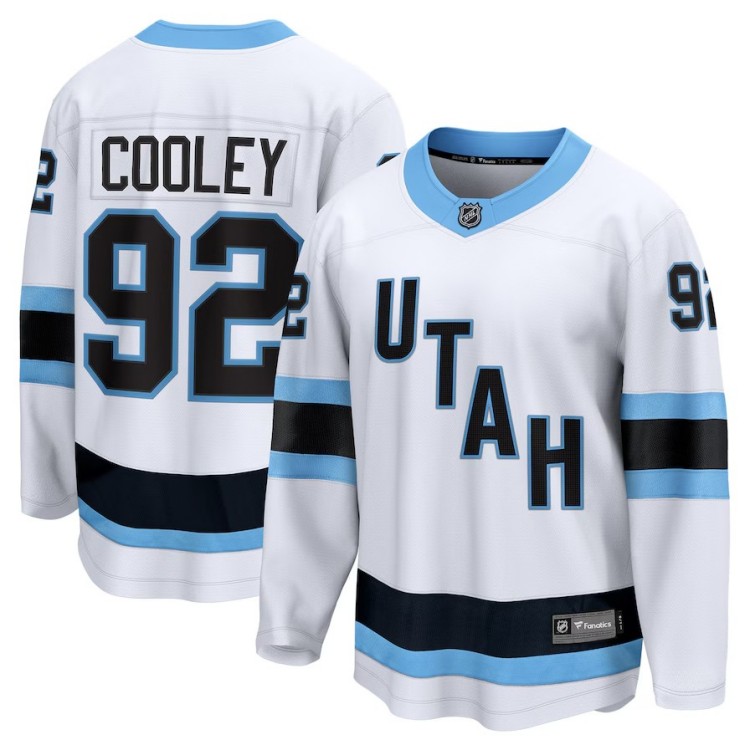 Men's Utah Hockey Club #92 Logan Cooley White Breakaway Player Jersey