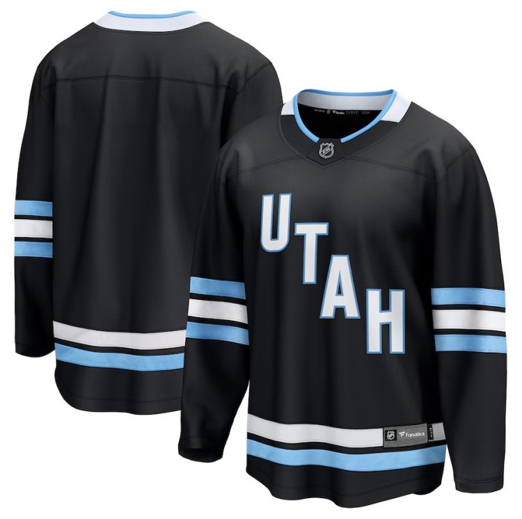 Men's Utah Hockey Club Black Breakaway Blank Jersey