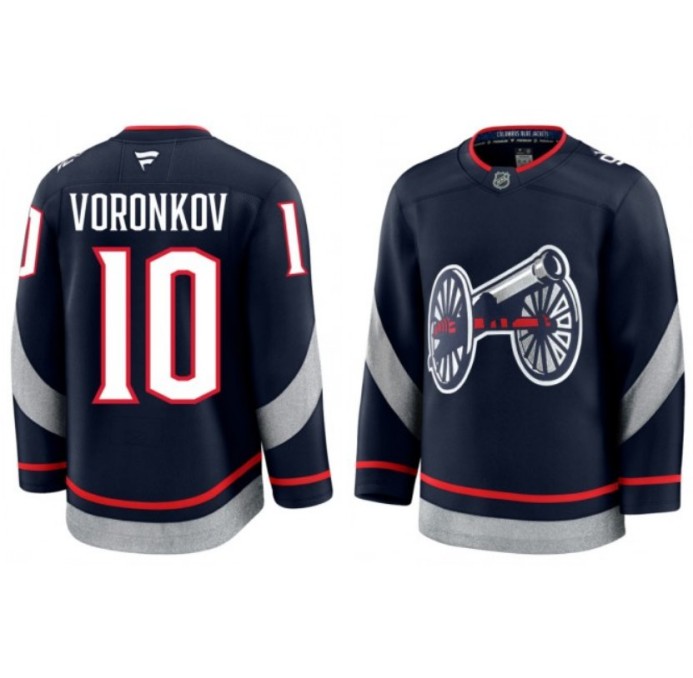 Men's Columbus Blue Jackets #10 Dmitri Voronkov Navy 2025 Stadium Series Alternate Stitched Hockey Jersey