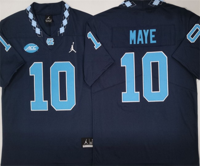 Men's North Carolina Tar Heels #10 Drake Maye Navy Limited College Stitched Football Jersey
