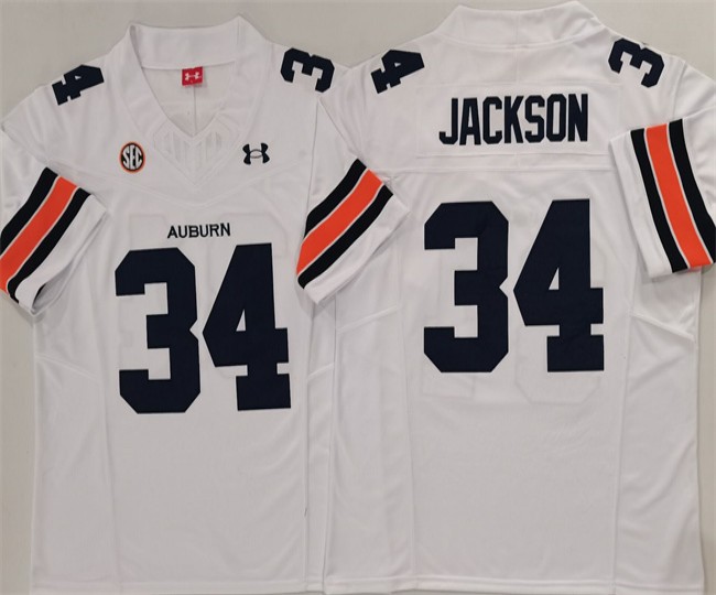 Men's Auburn Tigers #34 Bo Jackson White 2024 F.U.S.E. Limited Stitched Football Jersey