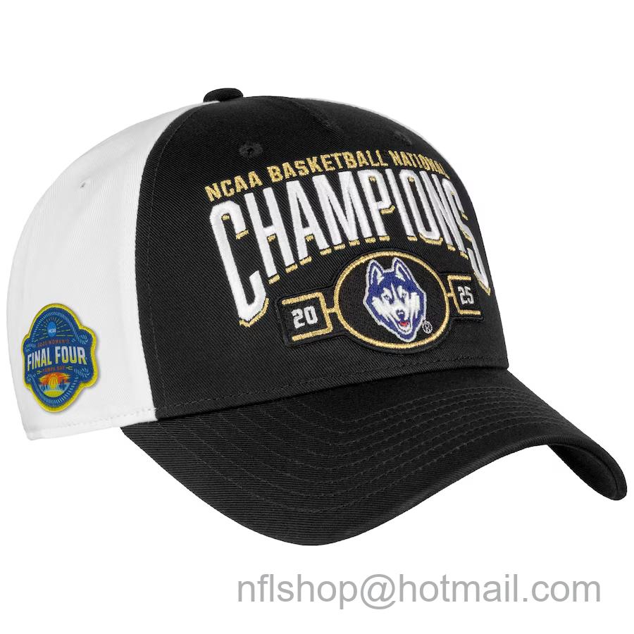 Men's Nike Black UConn Huskies 2025 NCAA Women's Basketball National Champions Locker Room Adjustable Hat