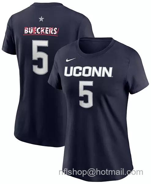 Nike Women's UConn Huskies #5 Paige Bueckers Navy Buckets T-Shirt