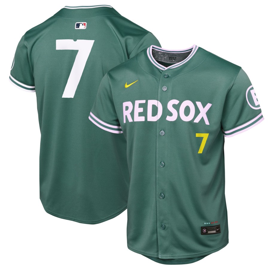 Youth Boston Red Sox #7 Masataka Yoshida Nike 2025 City Connect Limited Player Jersey - Green