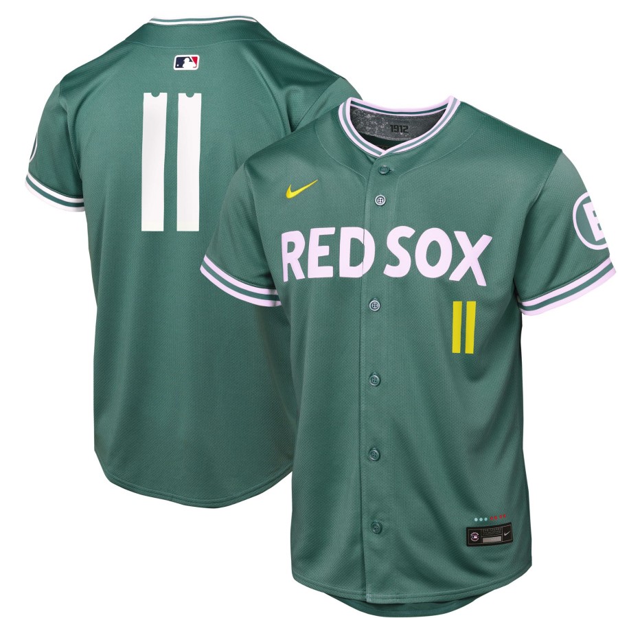 Youth Boston Red Sox #11 Rafael Devers Nike 2025 City Connect Limited Player Jersey - Green