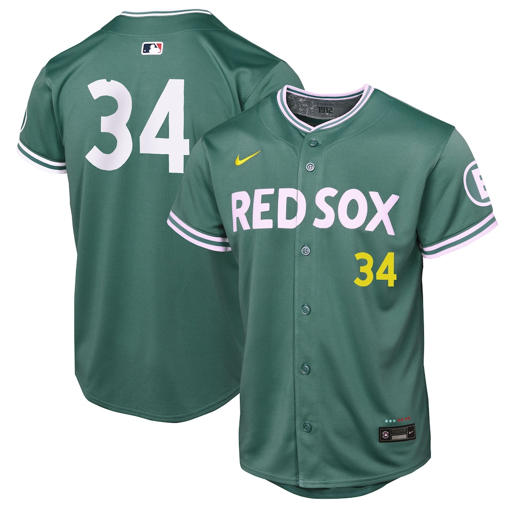 Youth Boston Red Sox ACTIVE PLAYER Custom Green 2025 City Connect Limited Stitched Baseball Jersey