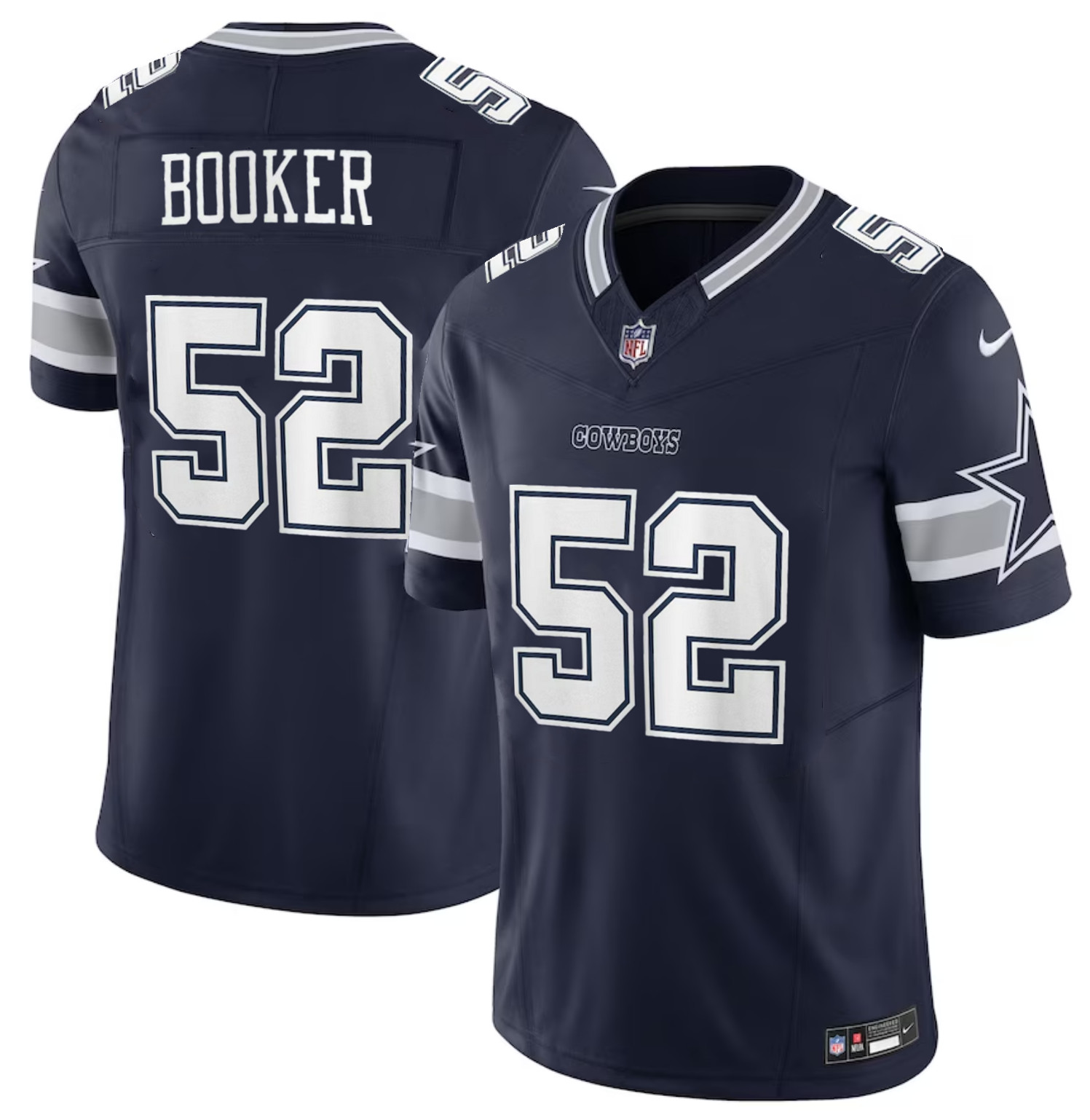 Men's Dallas Cowboys #52 Tyler Booker Navy 2025 Draft F.U.S.E. Vapor Limited Stitched Football Jersey