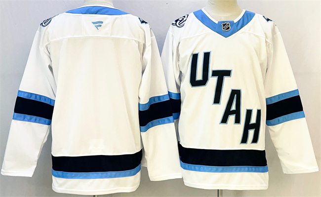 Men's Utah Mammoth Blank White Stitched Hockey Jersey