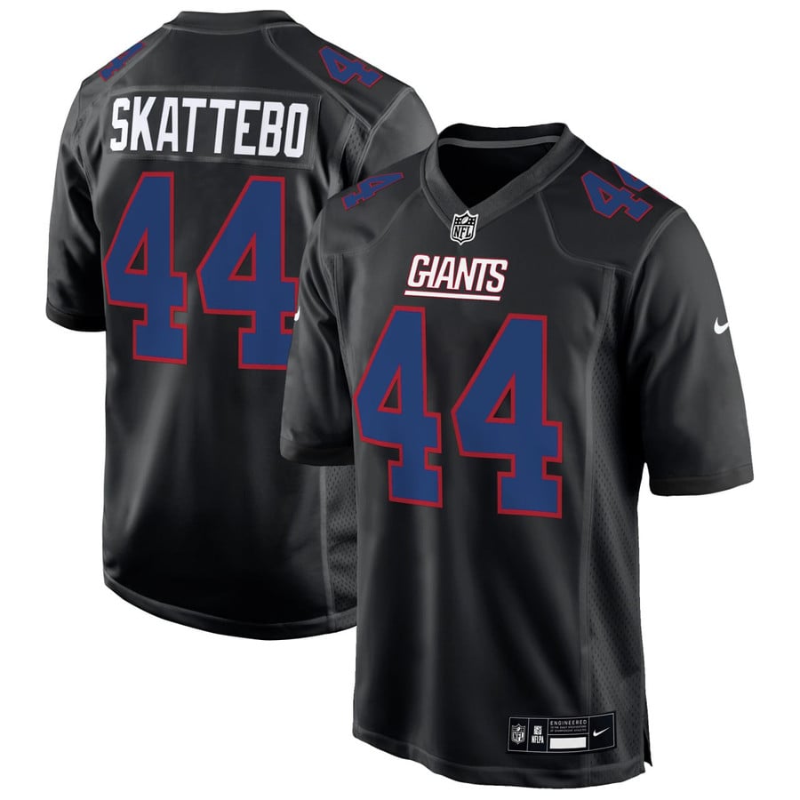 Men's New York Giants #44 Cam Skattebo Black 2025 Draft Stitched Game Jersey