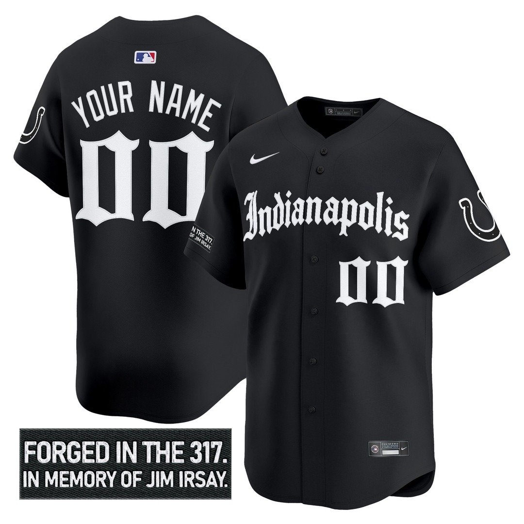 Indianapolis Colts Active Player Custom 'Jim Irsay Tribute' Vapor All Stitched Baseball Jersey Black