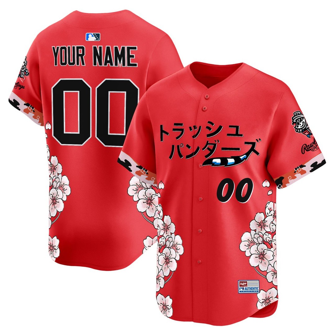 Rocket City Trash Pandas Custom Red Jersey - All Printed