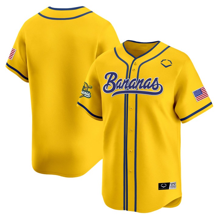 Men's Savannah Bananas Blank Yellow Stitched Baseball Jersey