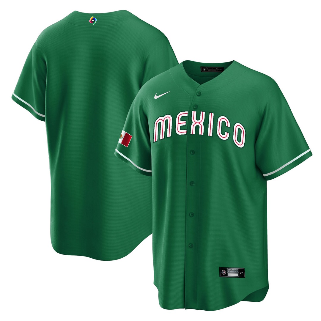 Men's Mexico 2023 Cool Base Team Green Jersey - All Stitched