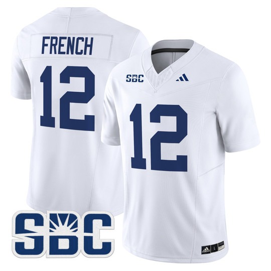 Men's Georgia Southern Eagles #12 JC French White 2024 Vapor Limited Stitched Football Jersey