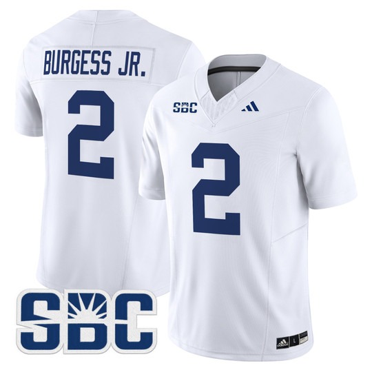 Men's Georgia Southern Eagles #2 Derwin Burgess Jr. White 2024 Vapor Limited Stitched Football Jersey