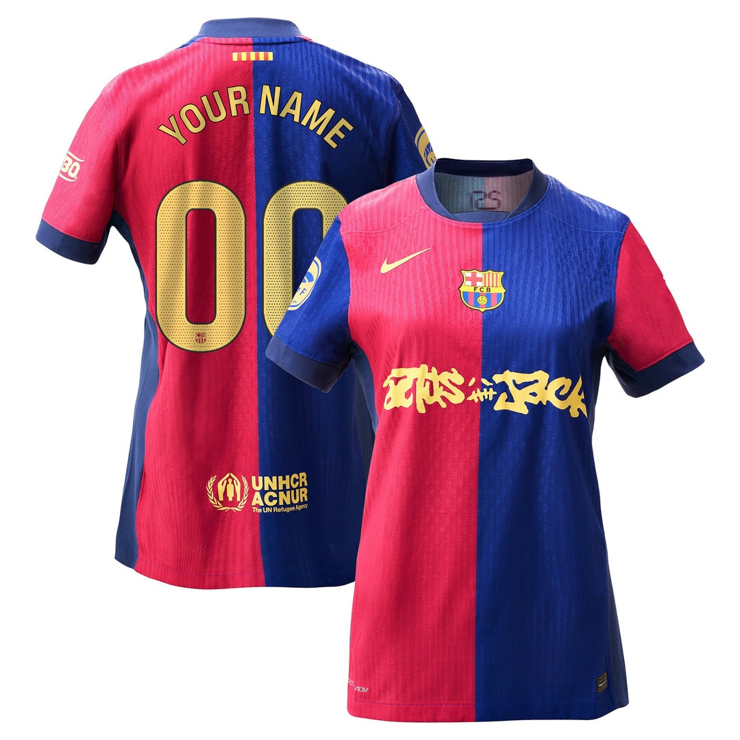 Women's FC Barcelona x Travis Scott Edition 2024-25 Home Limited Custom Jersey