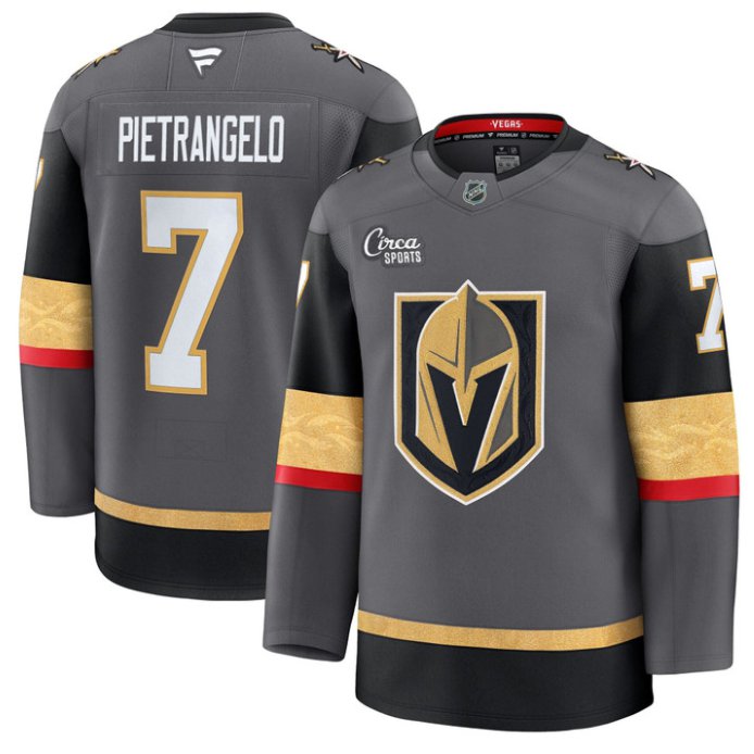 Men's Alex Pietrangelo Jersey #7 Vegas Golden Knights Premium Stitched Gray