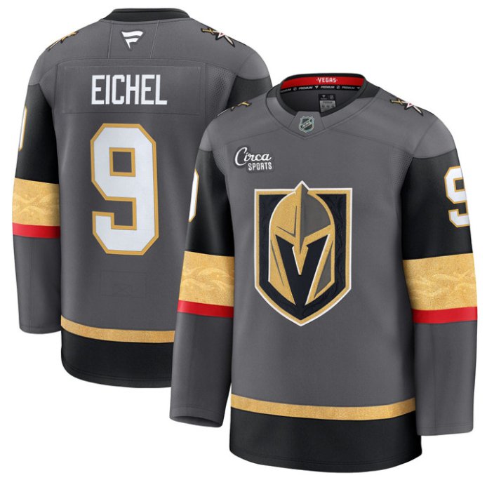 Men's Jack Eichel Jersey #9 Vegas Golden Knights Premium Stitched Gray