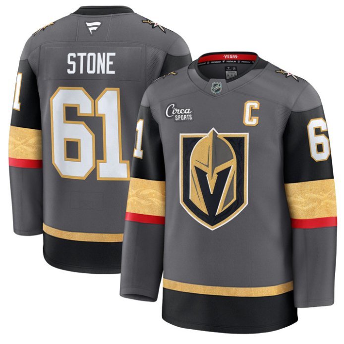 Men's Mark Stone Jersey #61 Vegas Golden Knights Premium Stitched Gray