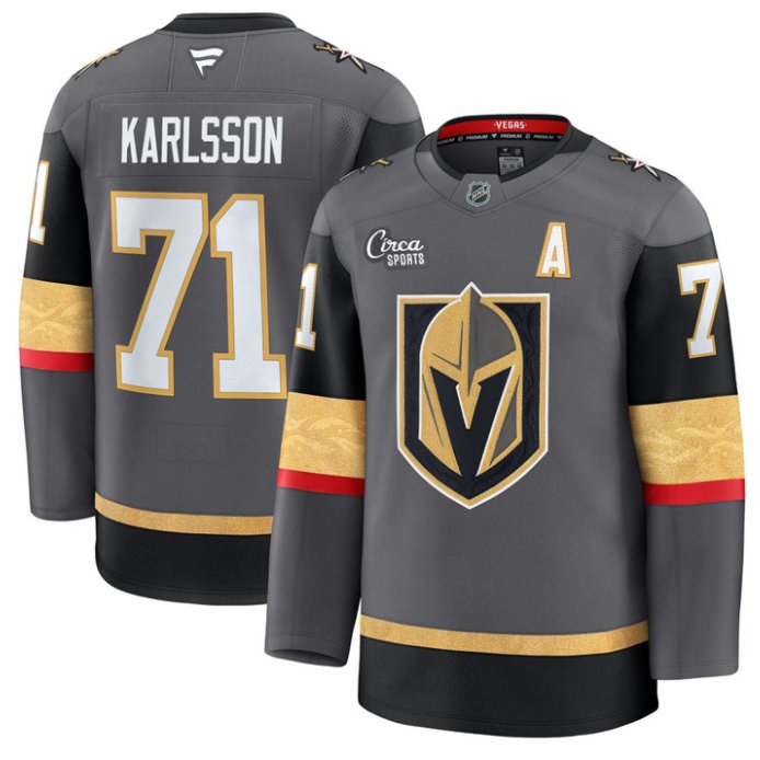 Men's William Karlsson Jersey #71 Vegas Golden Knights Premium Stitched Gray