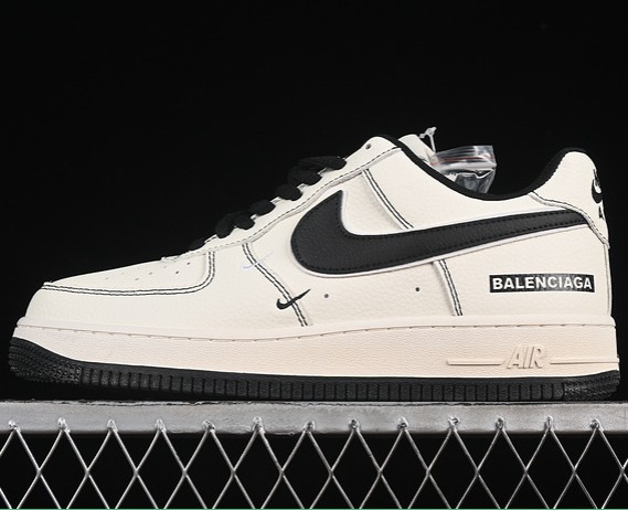 Ba*lenciaga Nike Air Force 1 07 Low BLACK/WHITE FR0538-090
