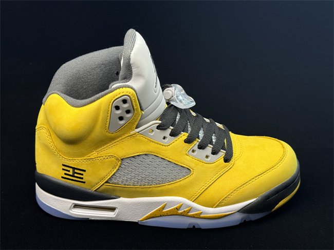UNISEX Running Weapon Air Jordan 5 Yellow Shoes 0107