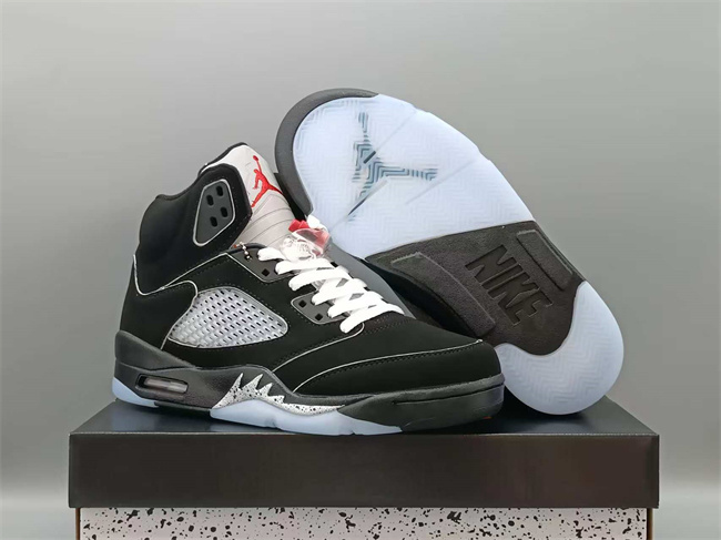 UNISEX Running Weapon Air Jordan 5 Black Shoes 095