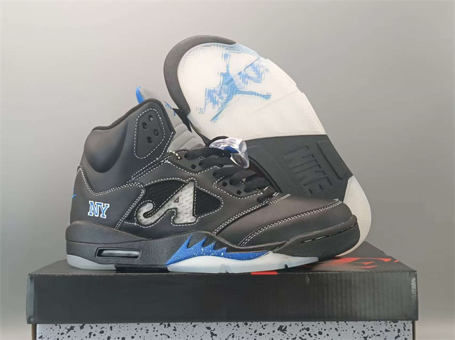 UNISEX Running Weapon Air Jordan 5 Black Shoes 0106
