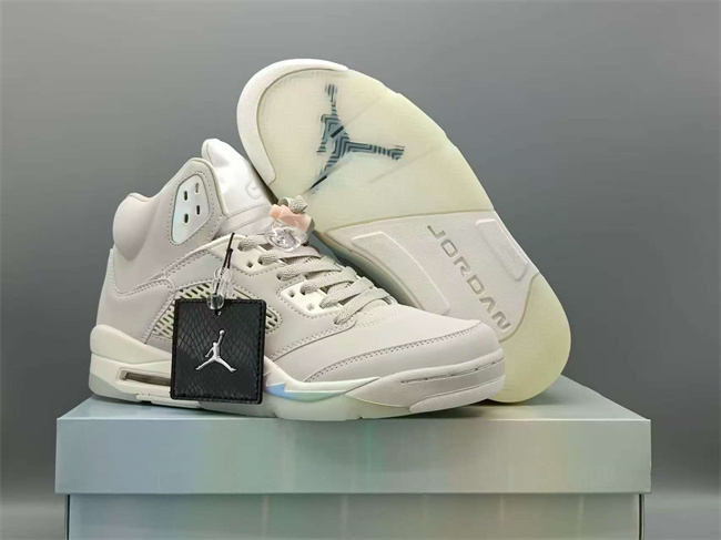 UNISEX Running Weapon Air Jordan 5 Cream Shoes 0101