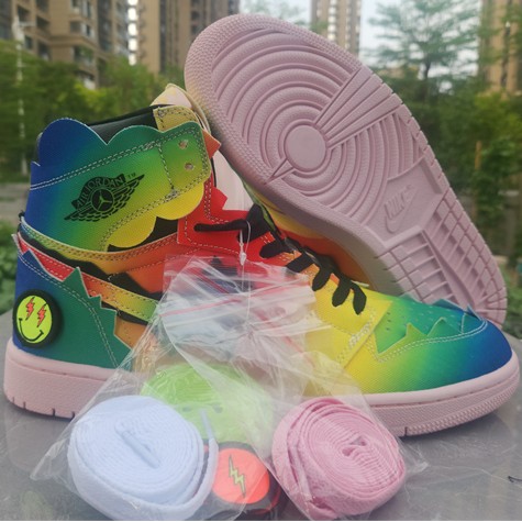 Unisex Running Weapon Air Jordan 1 High Pink Sneaker 0726