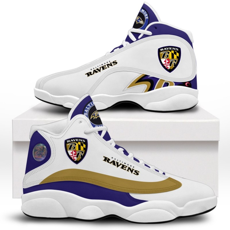 Baltimore Ravens Purple & White J13 Shoes