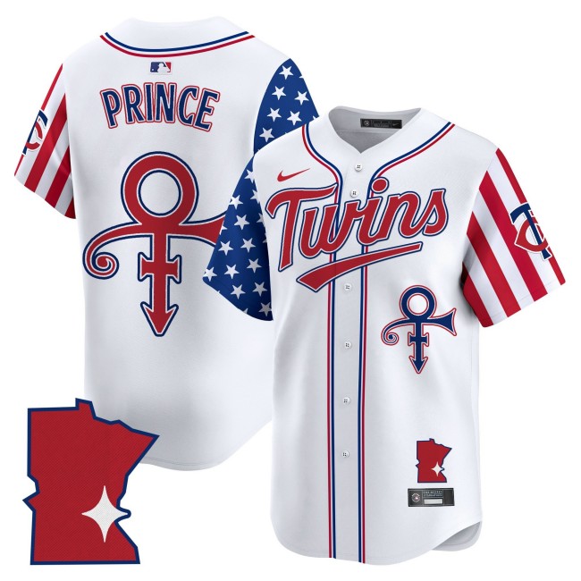 Men's Minnesota Twins Prince 2025 Independence Day Nike Limited MLB Baseball Jersey White - All Stitched