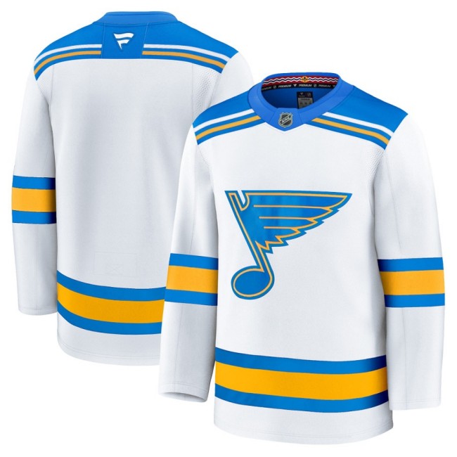 Men's St. Louis Blues Blank White 2025-26 Premium Stitched Hockey Jersey