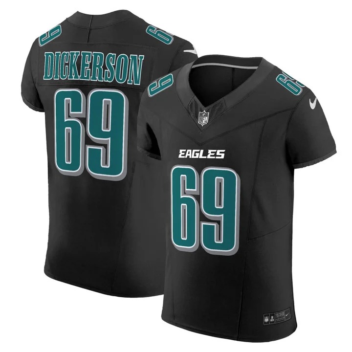 Philadelphia Eagles #69 Landon Dickerson Black Nike Vapor Elite Stitched Football Jersey