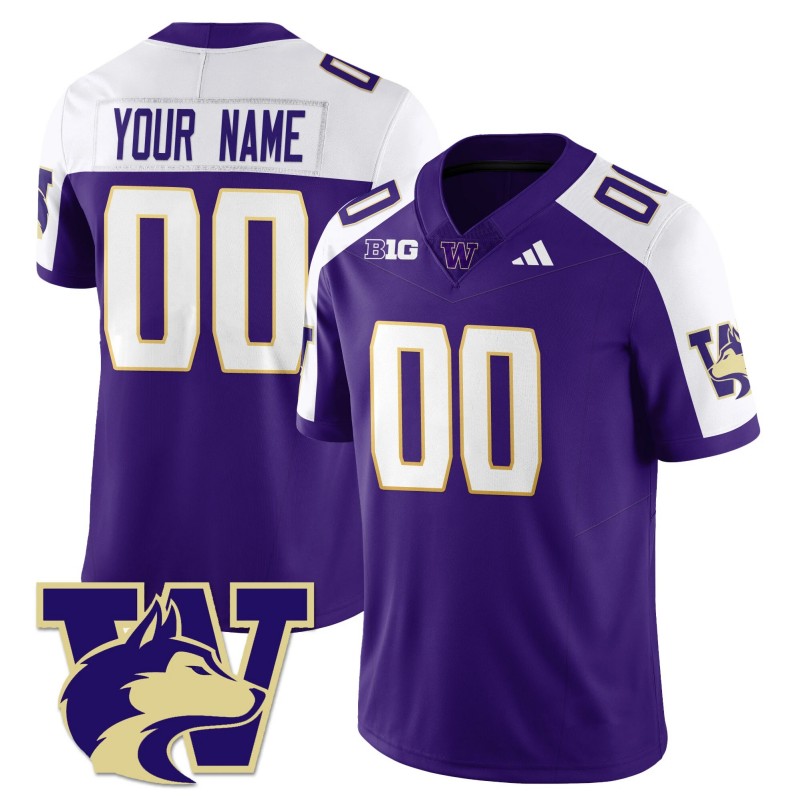 Washington Huskies Custom Purple White 2025 Vapor Limited Stitched Football Jersey Alternate