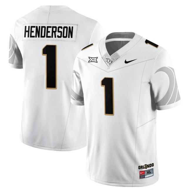Men's UCF Knights #1 Ja'Cari Henderson White Nike 2025 Core Uniforms  Limited Stitched Football Jersey