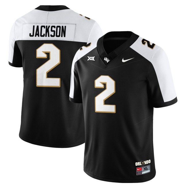Men's UCF Knights #2 Tayven Jackson Black White Nike 2025 Core Uniforms  Limited Stitched Football Jersey
