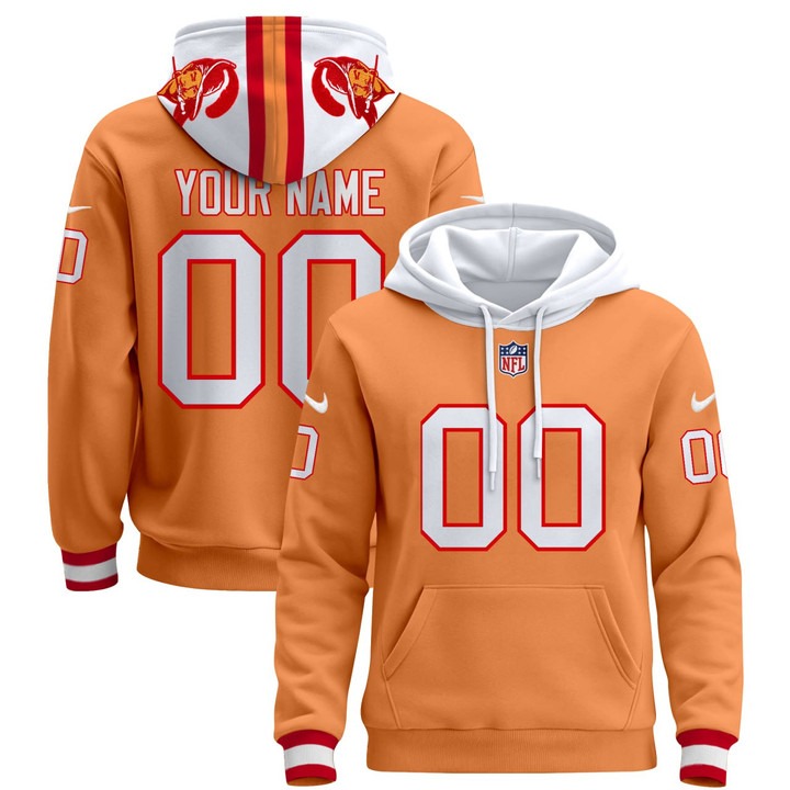 Tampa Bay Buccaneers Customized Creamsicle Pullover Hoodie - All Stitched