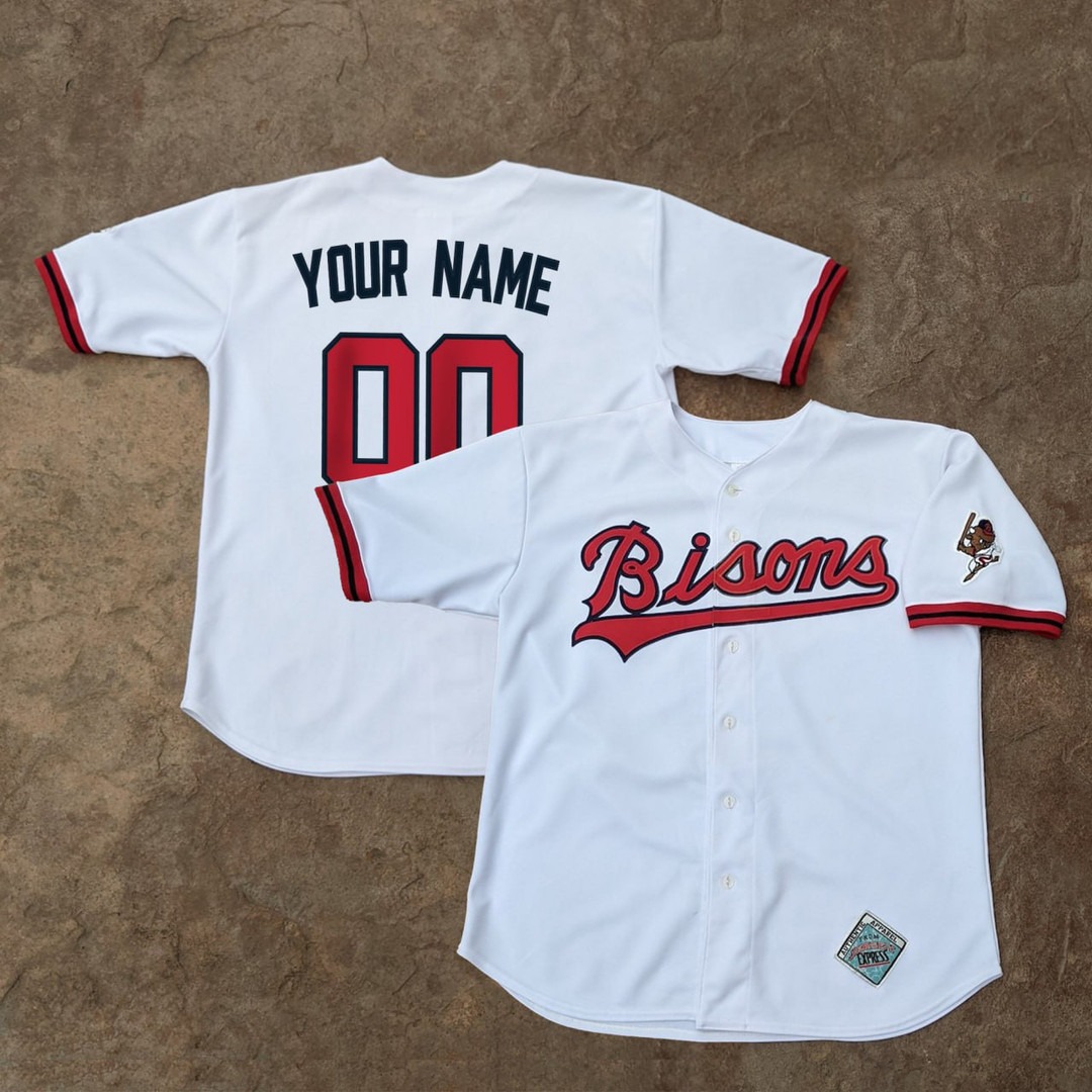 Buffalo Bisons White Custom Jersey - All Stitched