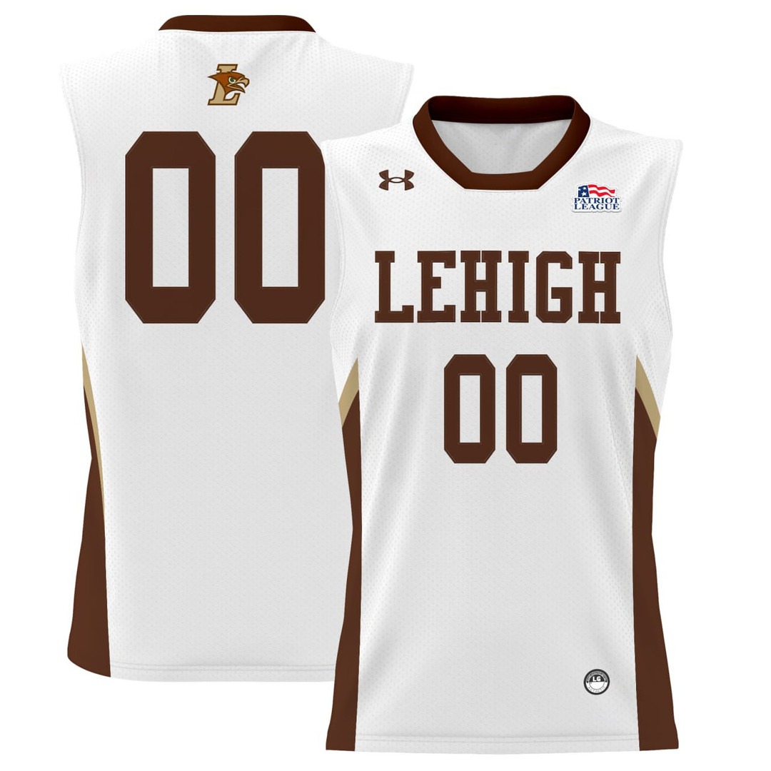 Lehigh Mountain Hawks Basketball White Custom Jersey - All Stitched