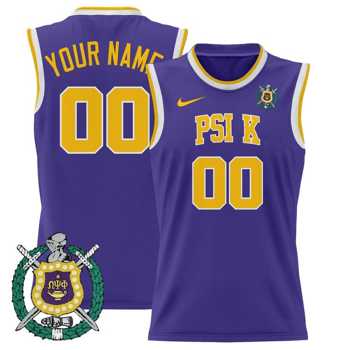Psi Kappa Basketball Purple Custom Jersey - All Stitched