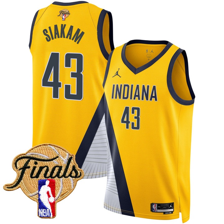 Unisex Indiana Pacers #43 Pascal Siakam Nike Yellow 2025 NBA Finals Swingman Jersey - Statement Edition