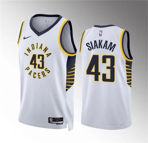 Youth Indiana Pacers #43 Pascal Siakam White Association Edition Stitched Basketball Jersey